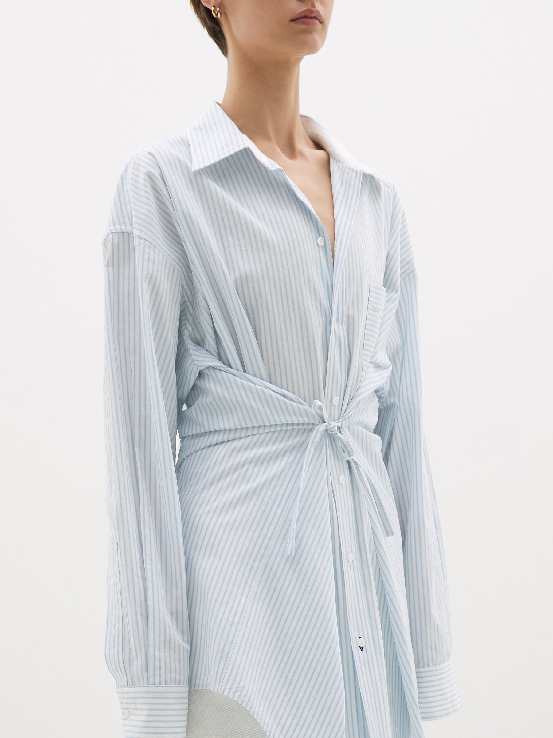 tumble wash stripe shirt dress