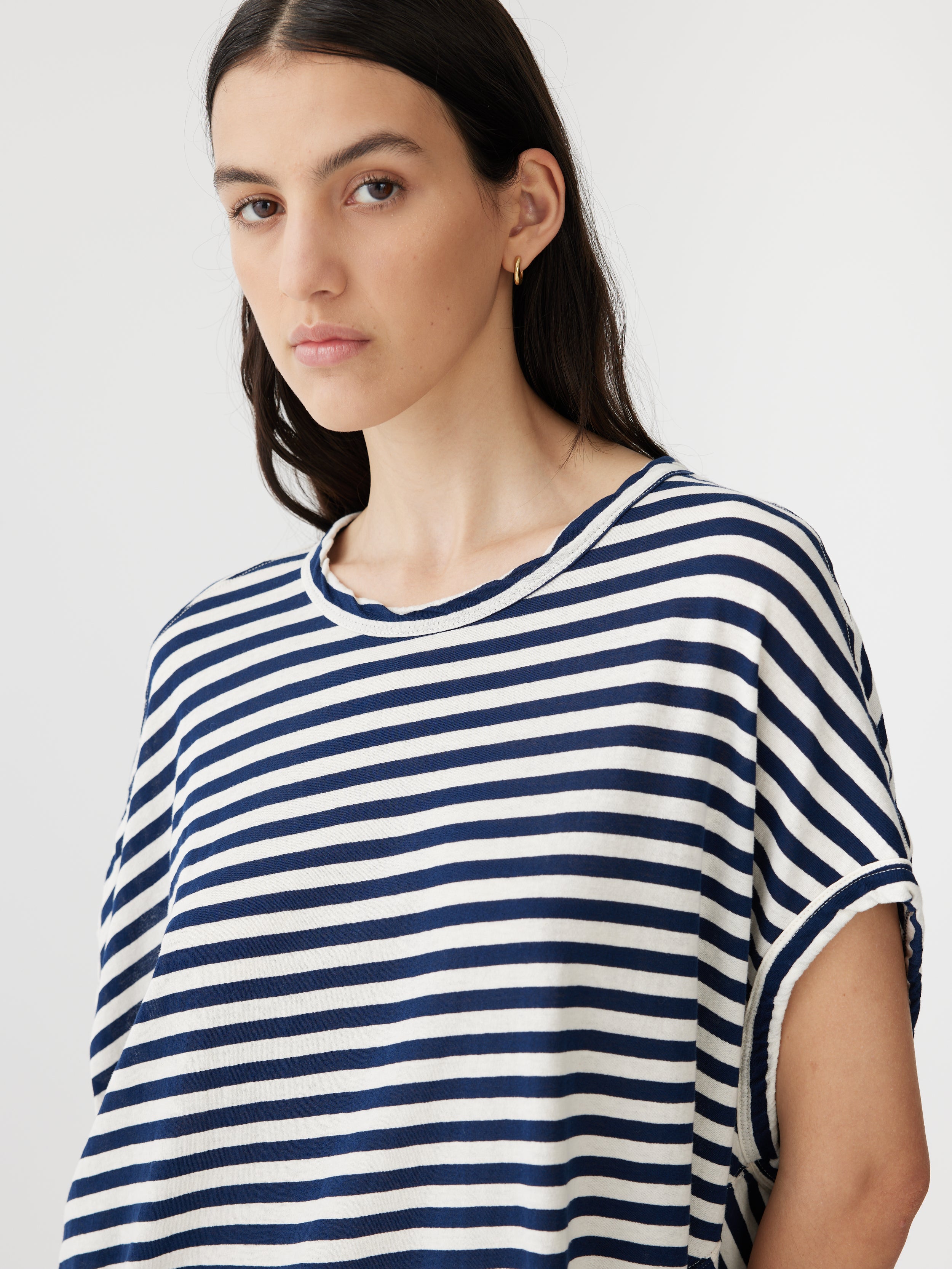 stripe slouch circle tank