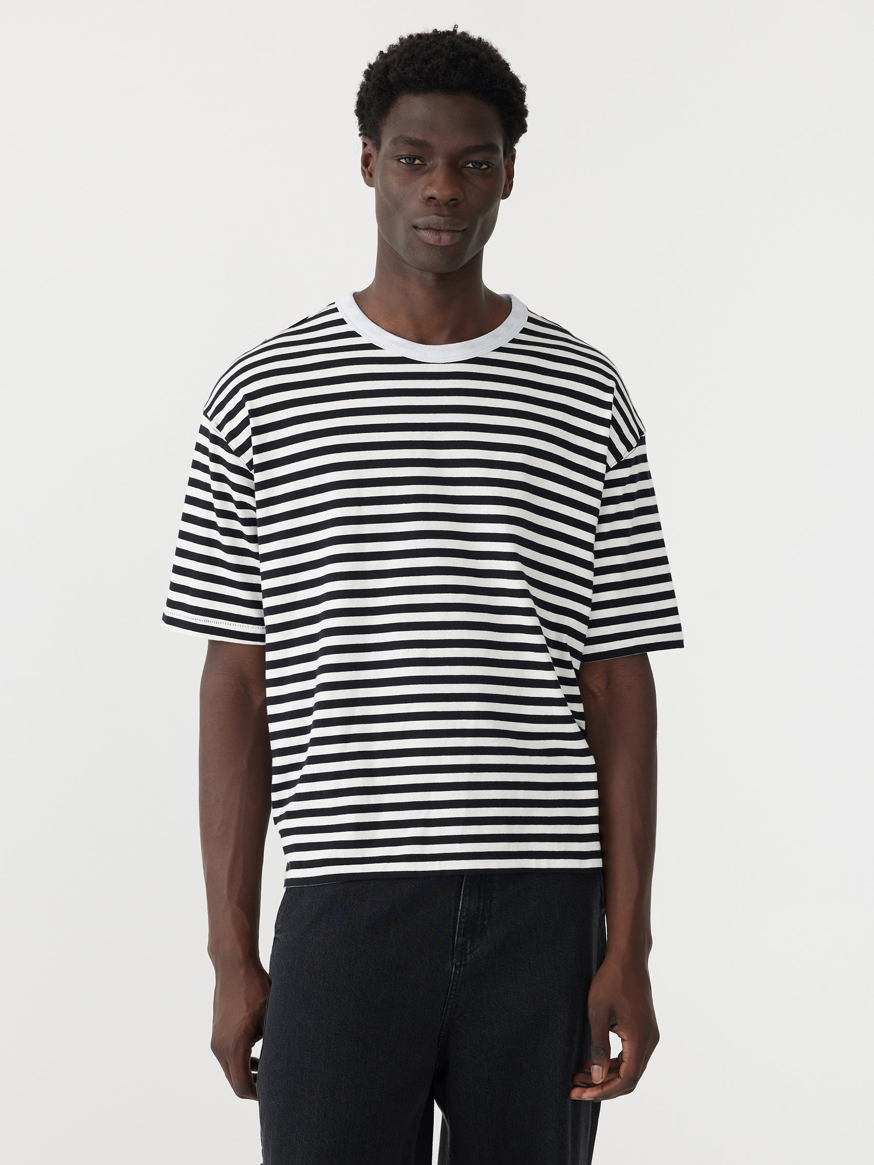 stripe oversized boxy t.shirt