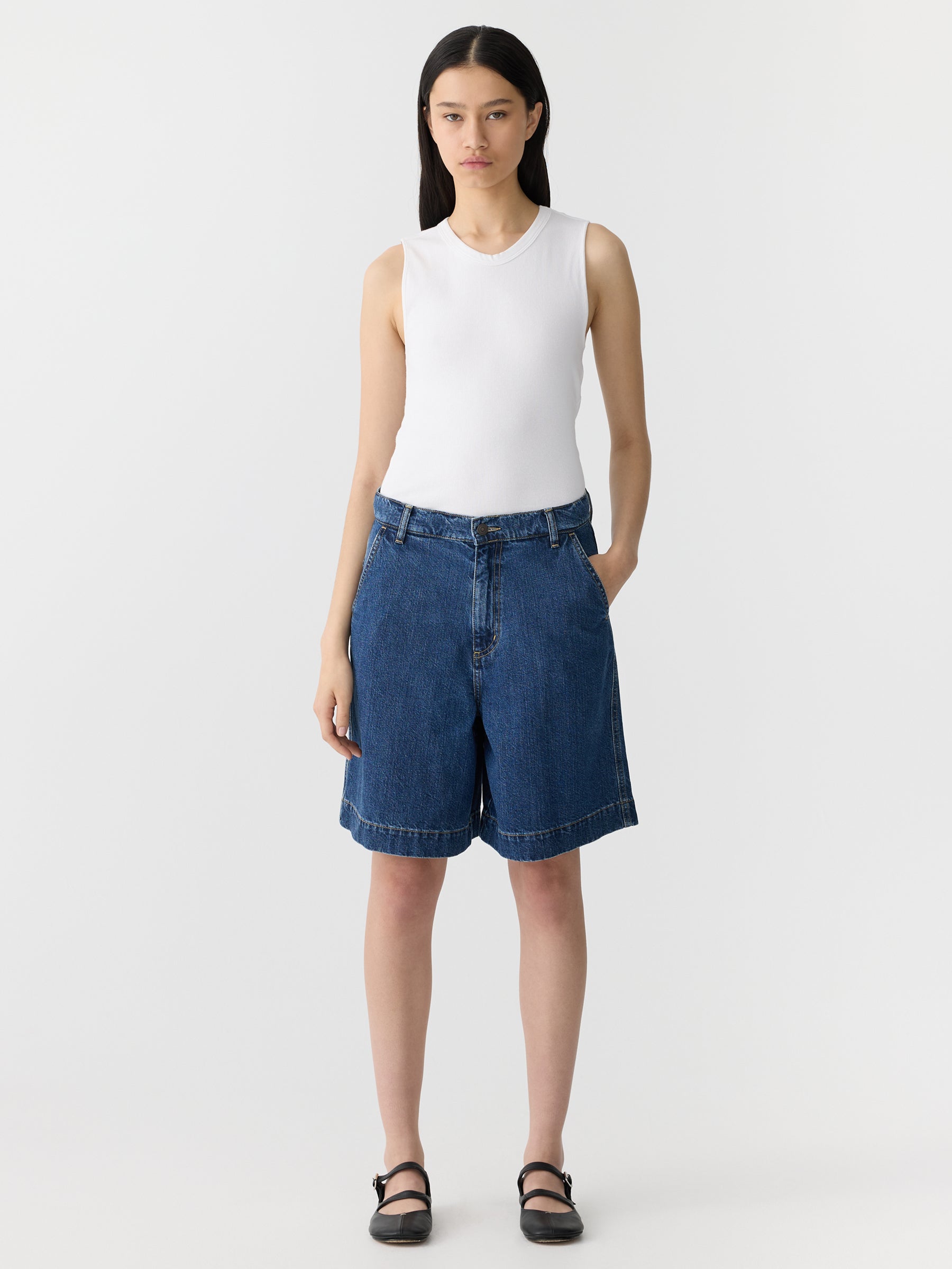 denim bermuda short