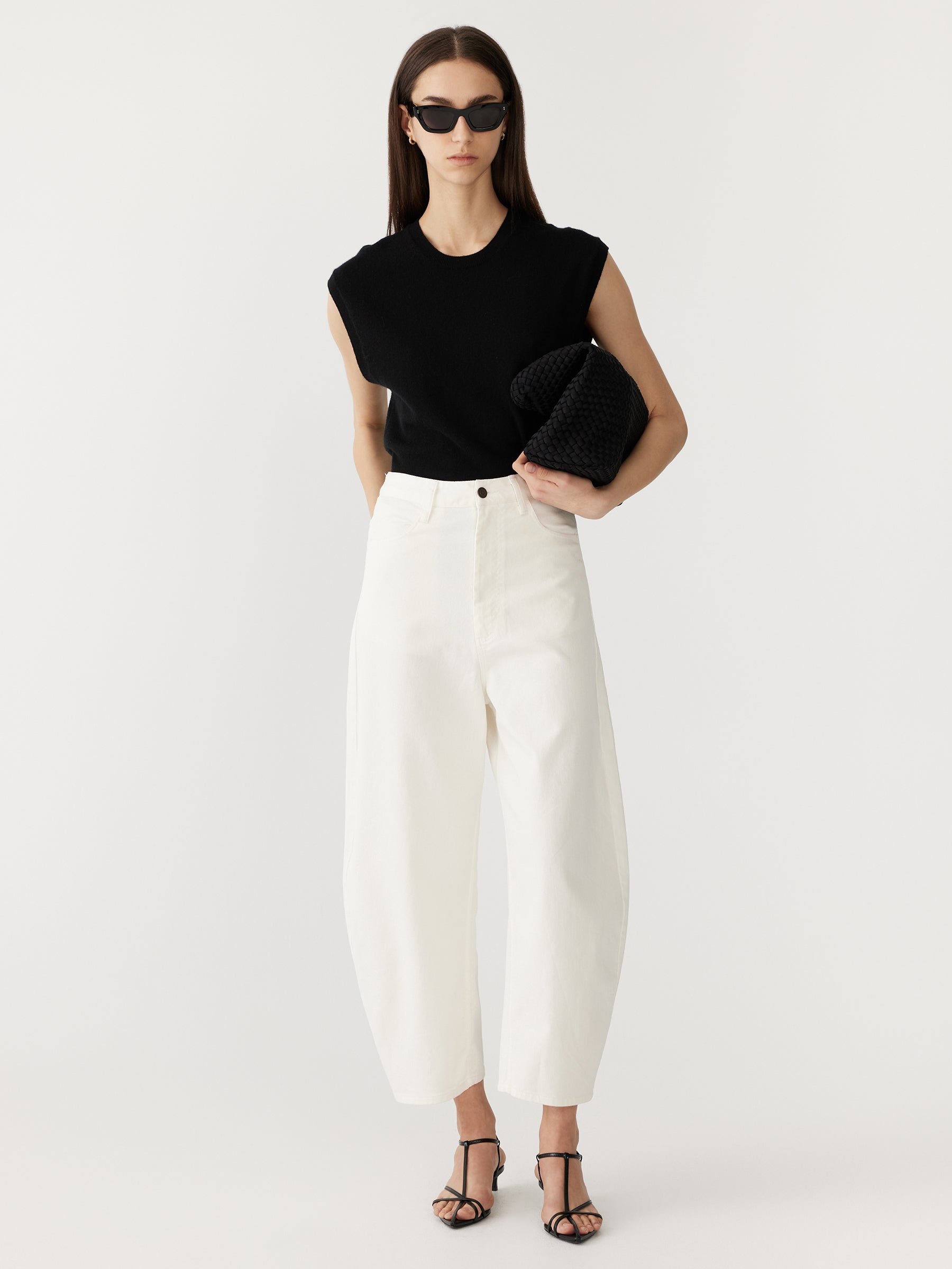 cotton twill barrel leg pant – bassike