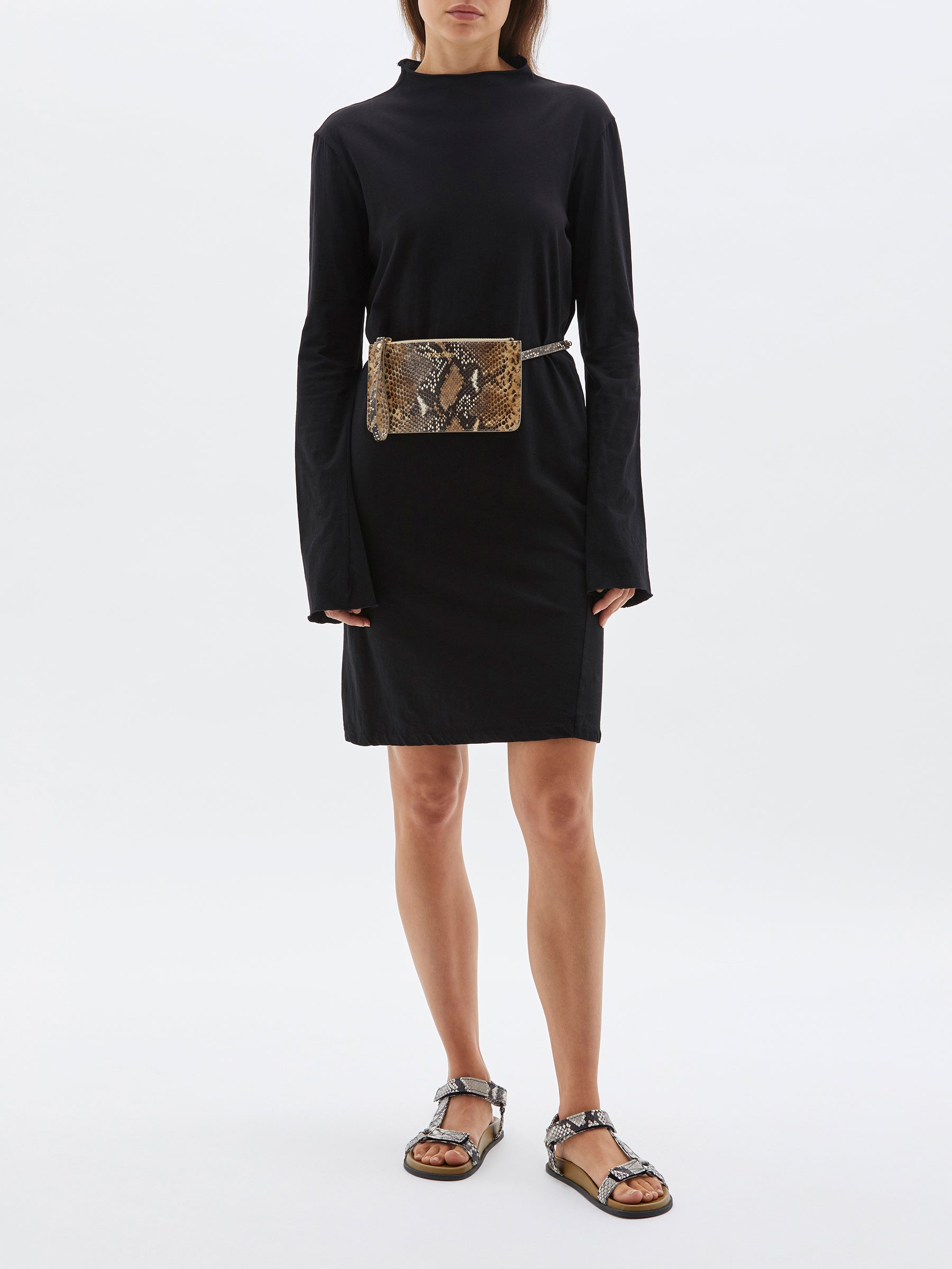 Bassike long clearance sleeve dress