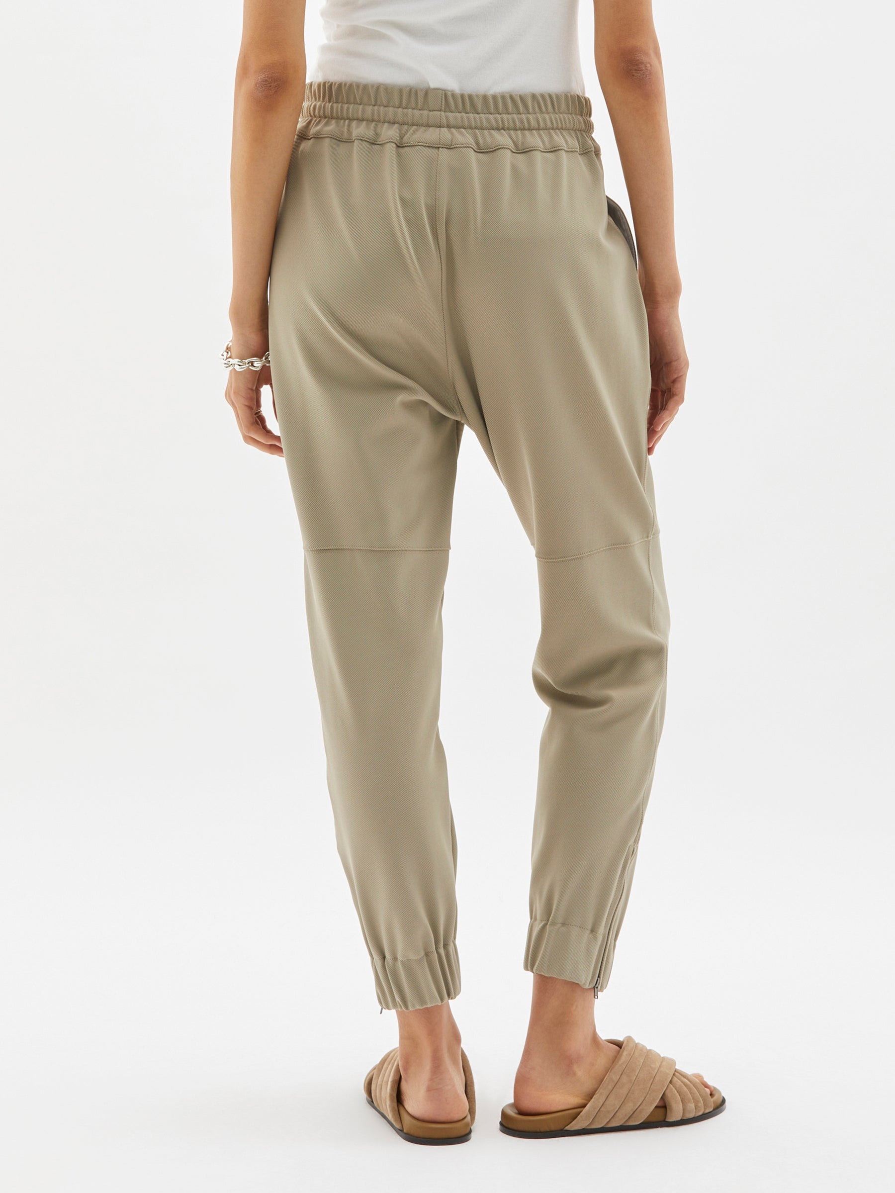 stretch twill track pant