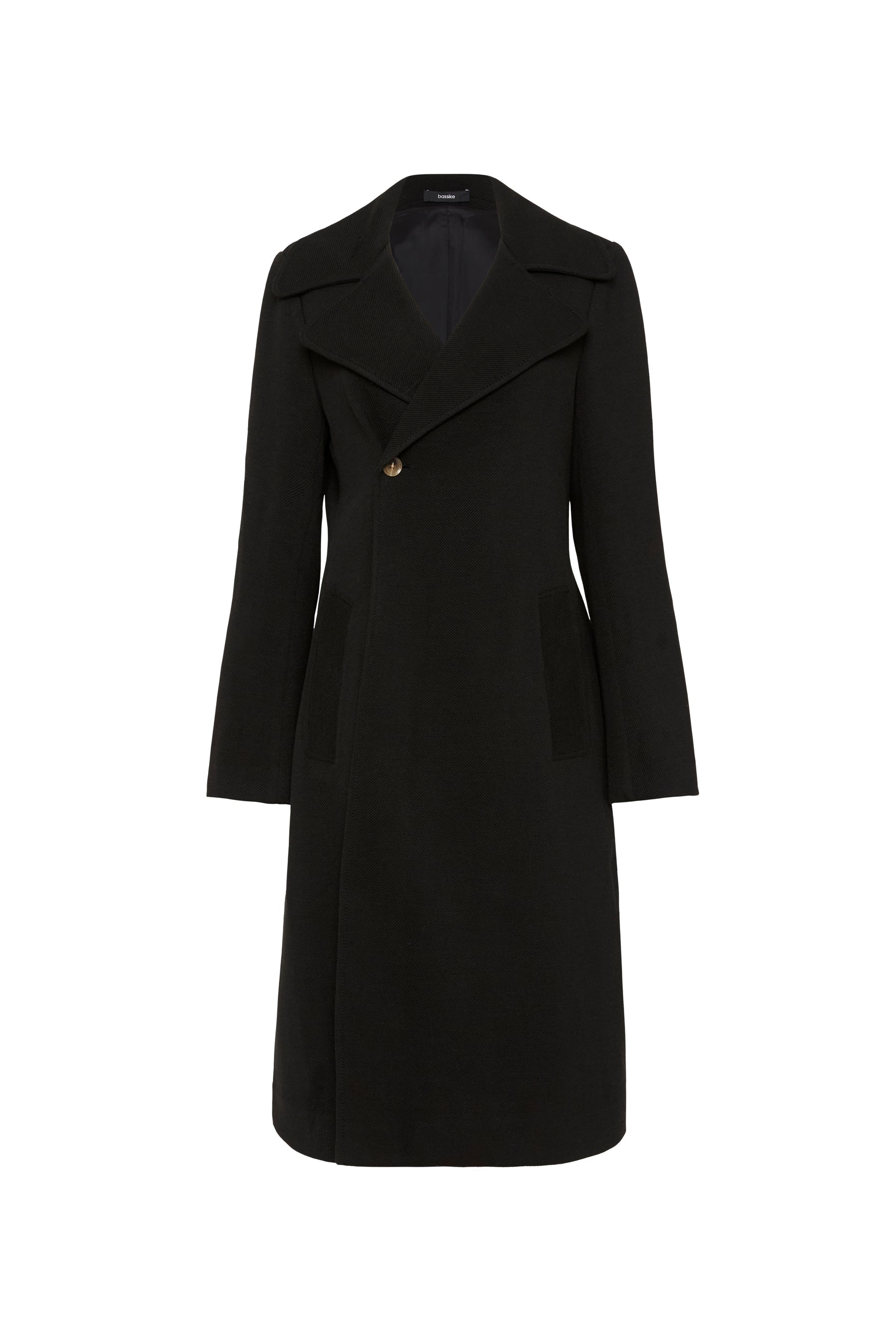 Black Twill Trench Coat