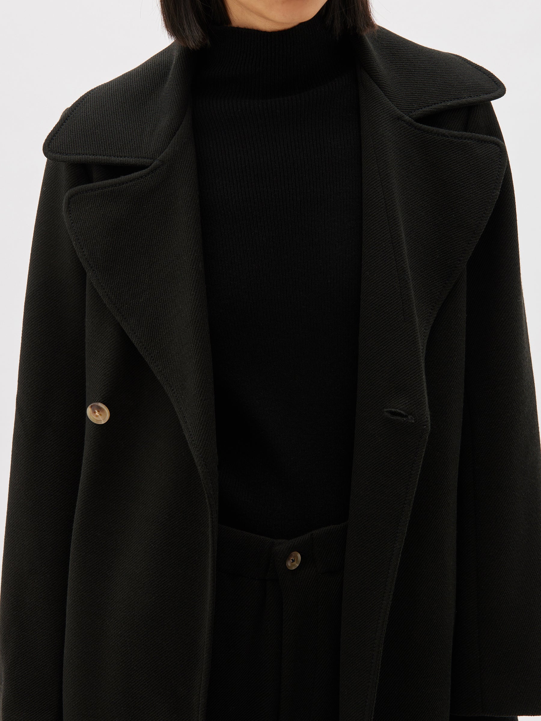 raised twill trench coat