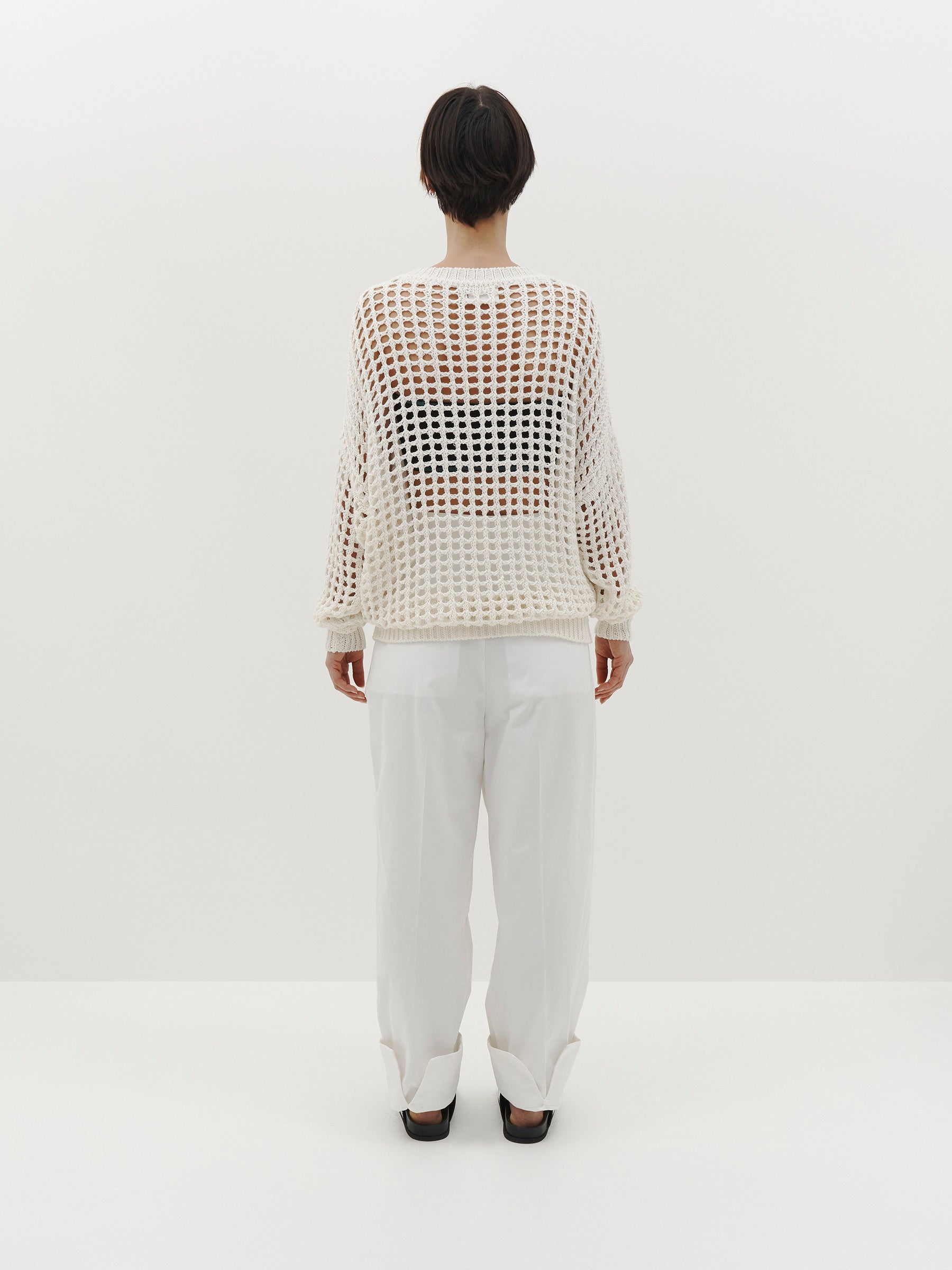 White 2025 mesh jumper