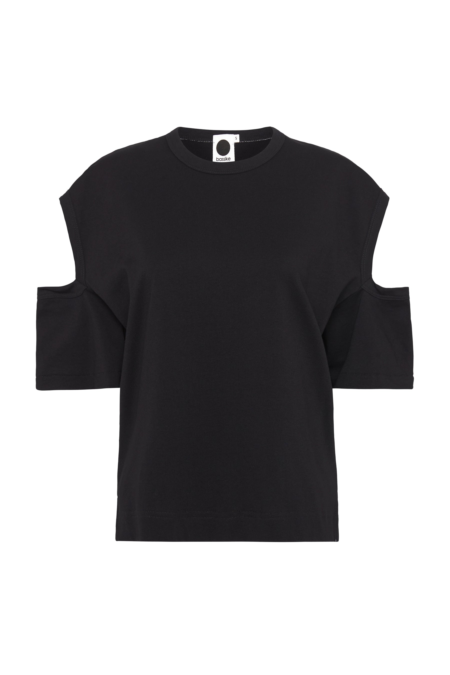 shoulder cut out boxy t.shirt