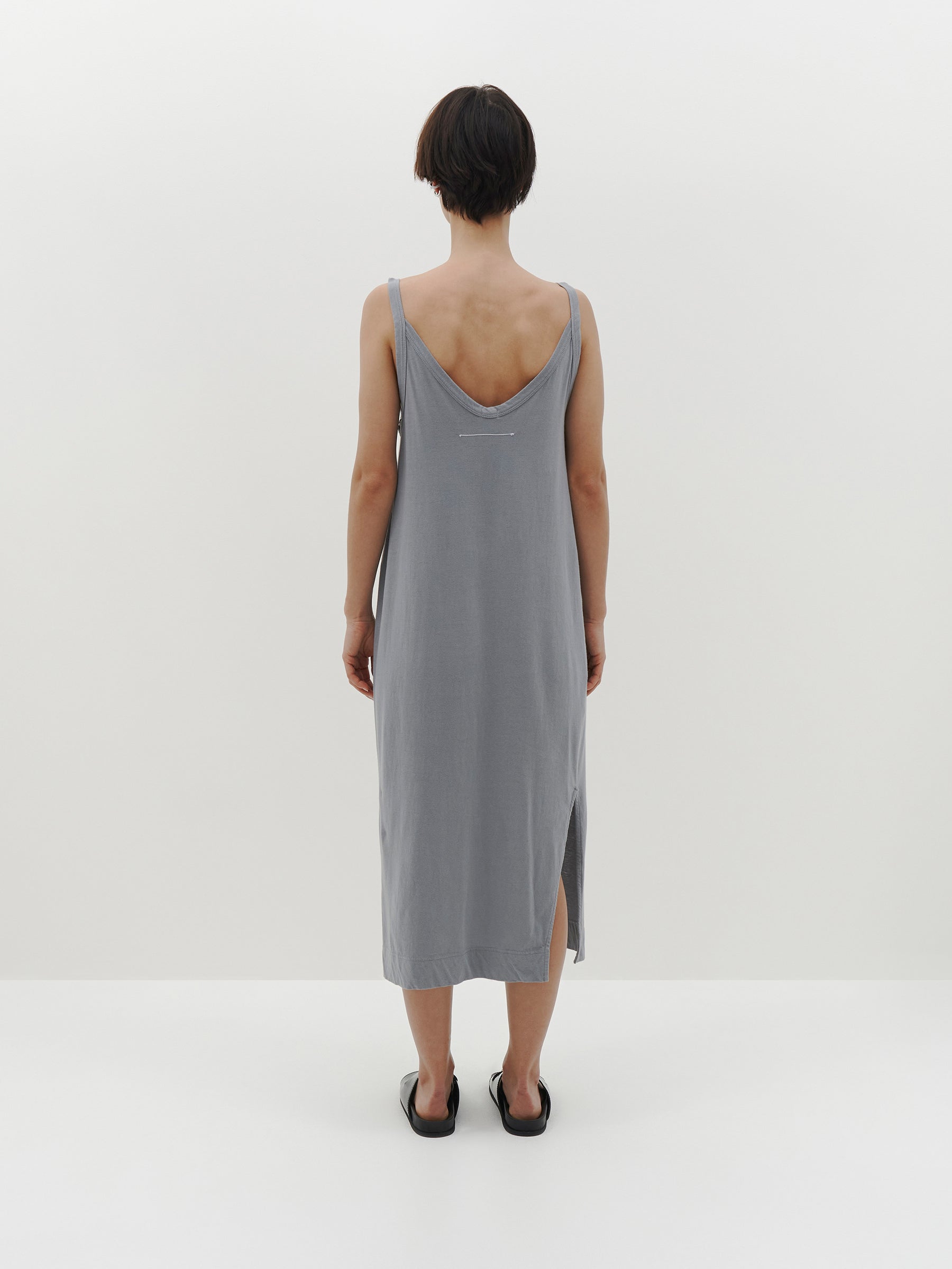 Bassike v neck shop jersey slip dress