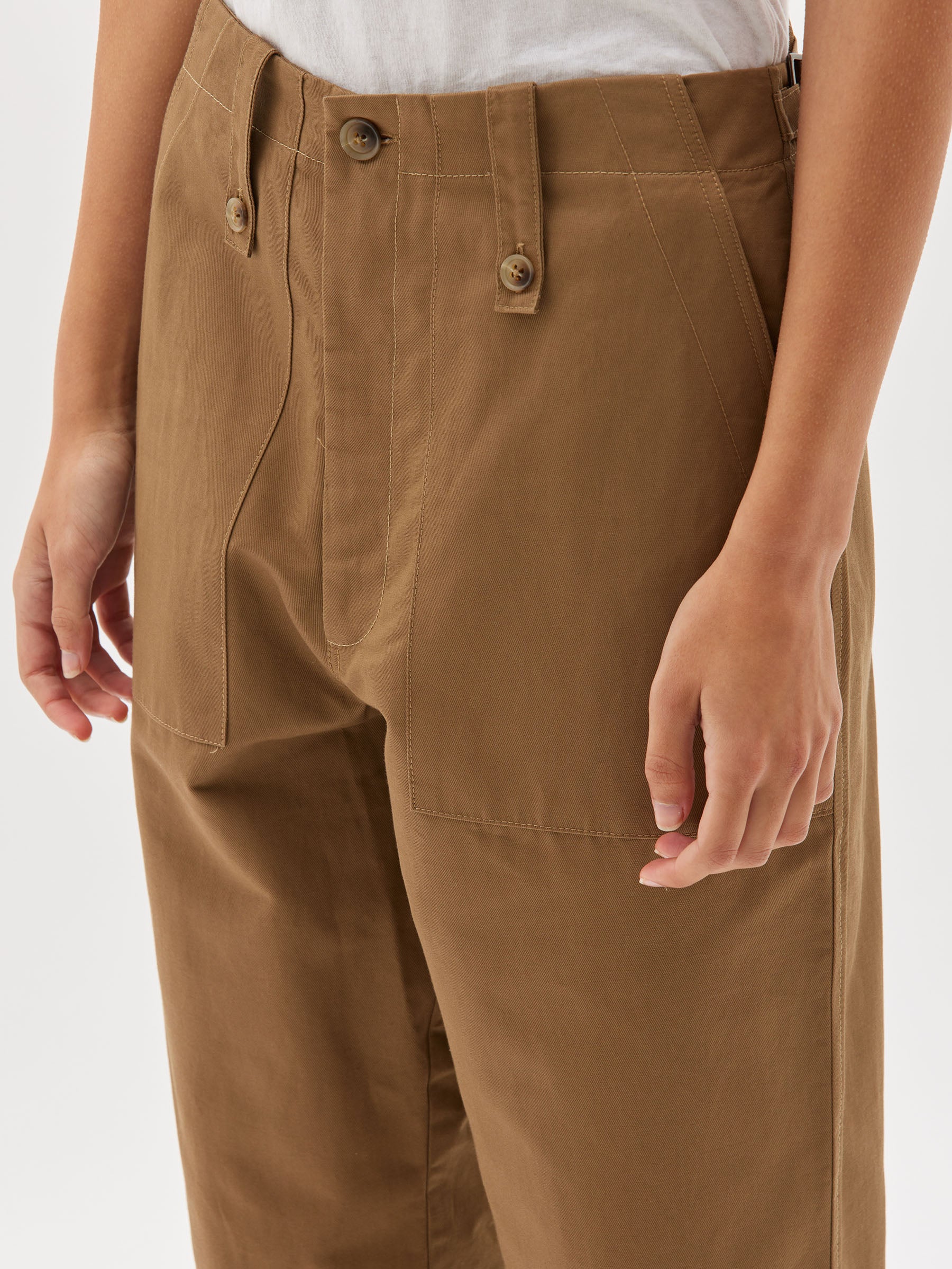 Bassike drill store tapered utility pant